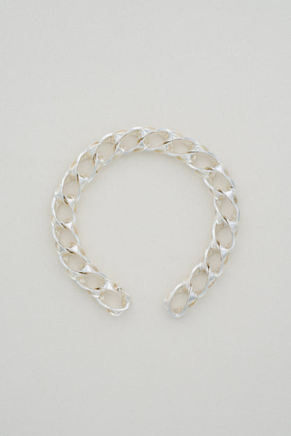 UNOAERRE｜Sculpted Link Silver Bracelet (Italy)