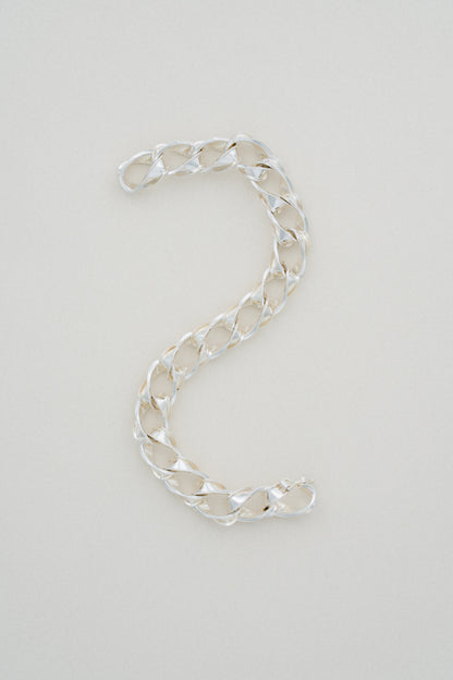 UNOAERRE｜Sculpted Link Silver Bracelet (Italy)