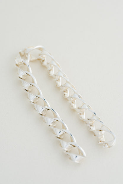 UNOAERRE｜Sculpted Link Silver Bracelet (Italy)