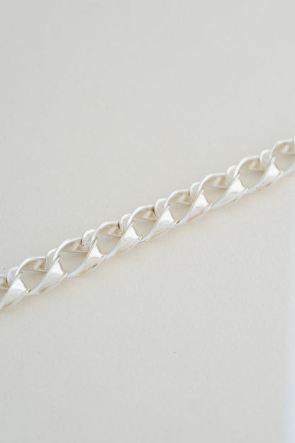 UNOAERRE｜Sculpted Link Silver Bracelet (Italy)