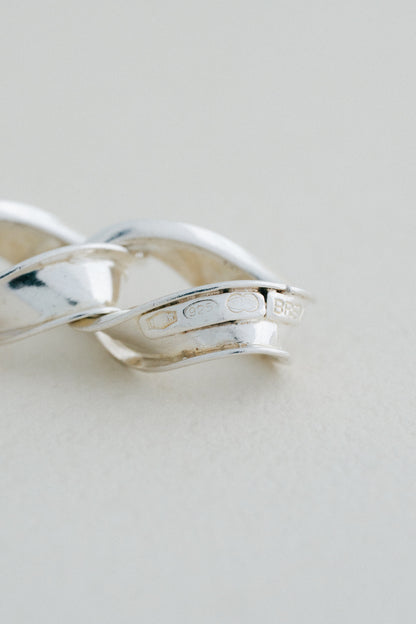 UNOAERRE｜Sculpted Link Silver Bracelet (Italy)