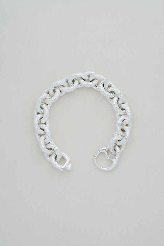 Textured Link Silver Bracelet (Portugal)