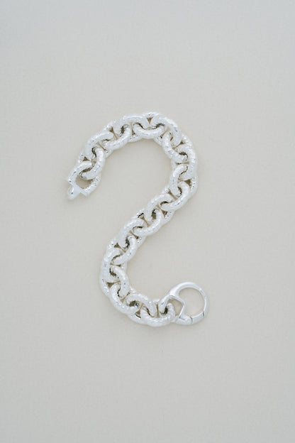 Textured Link Silver Bracelet (Portugal)