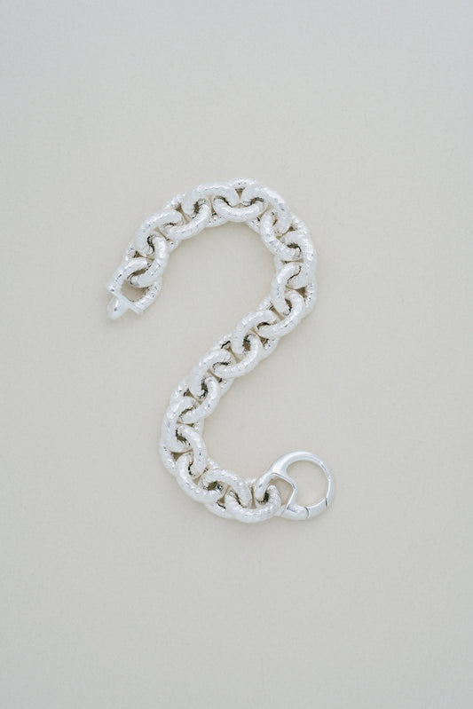 Textured Link Silver Bracelet (Portugal)