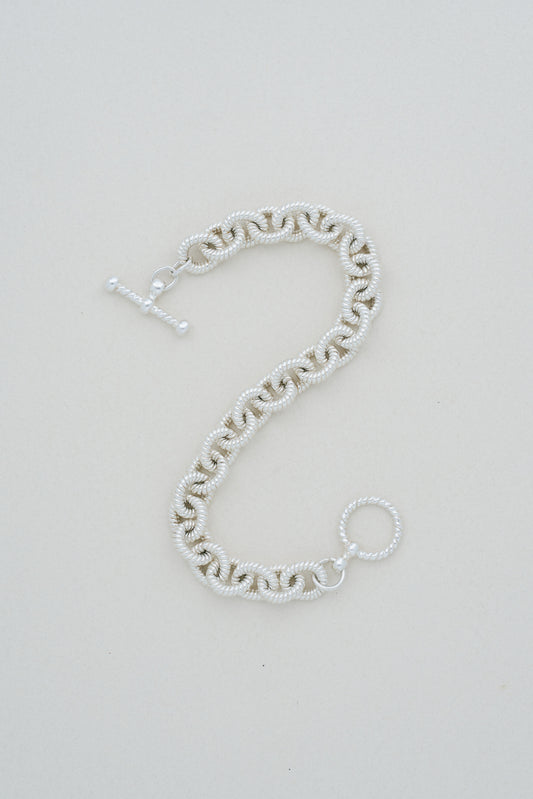 Rope Textured Link Bracelet
