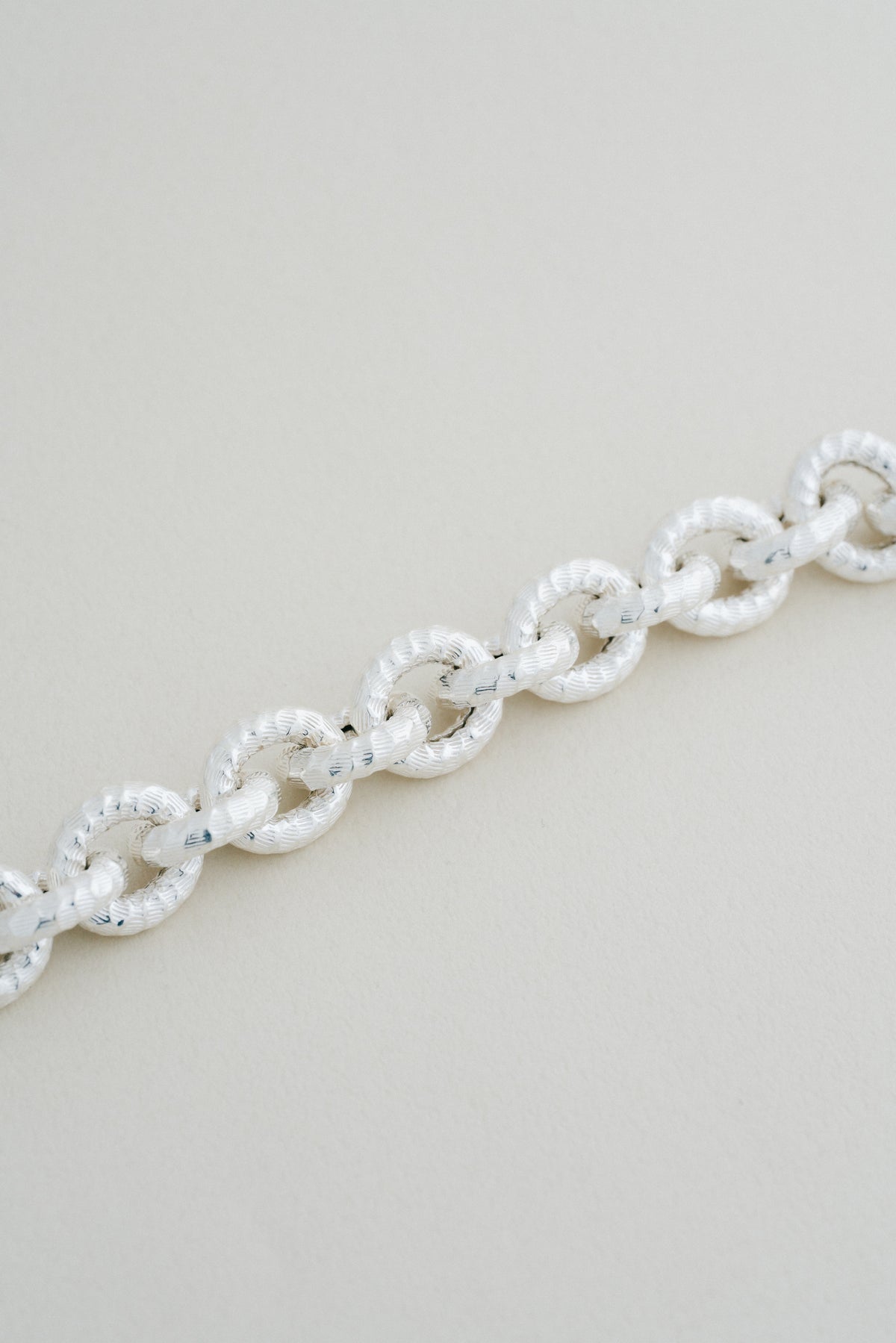 Textured Link Silver Bracelet (Portugal)