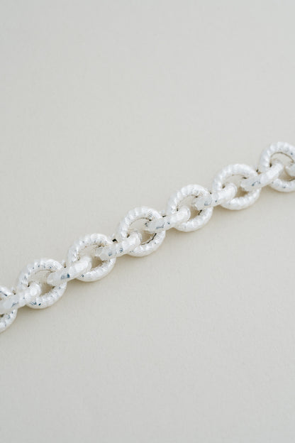 Textured Link Silver Bracelet (Portugal)