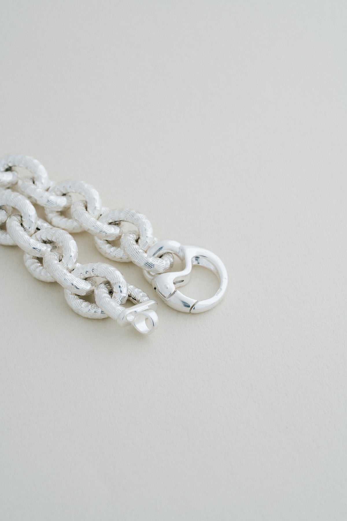 Textured Link Silver Bracelet (Portugal)