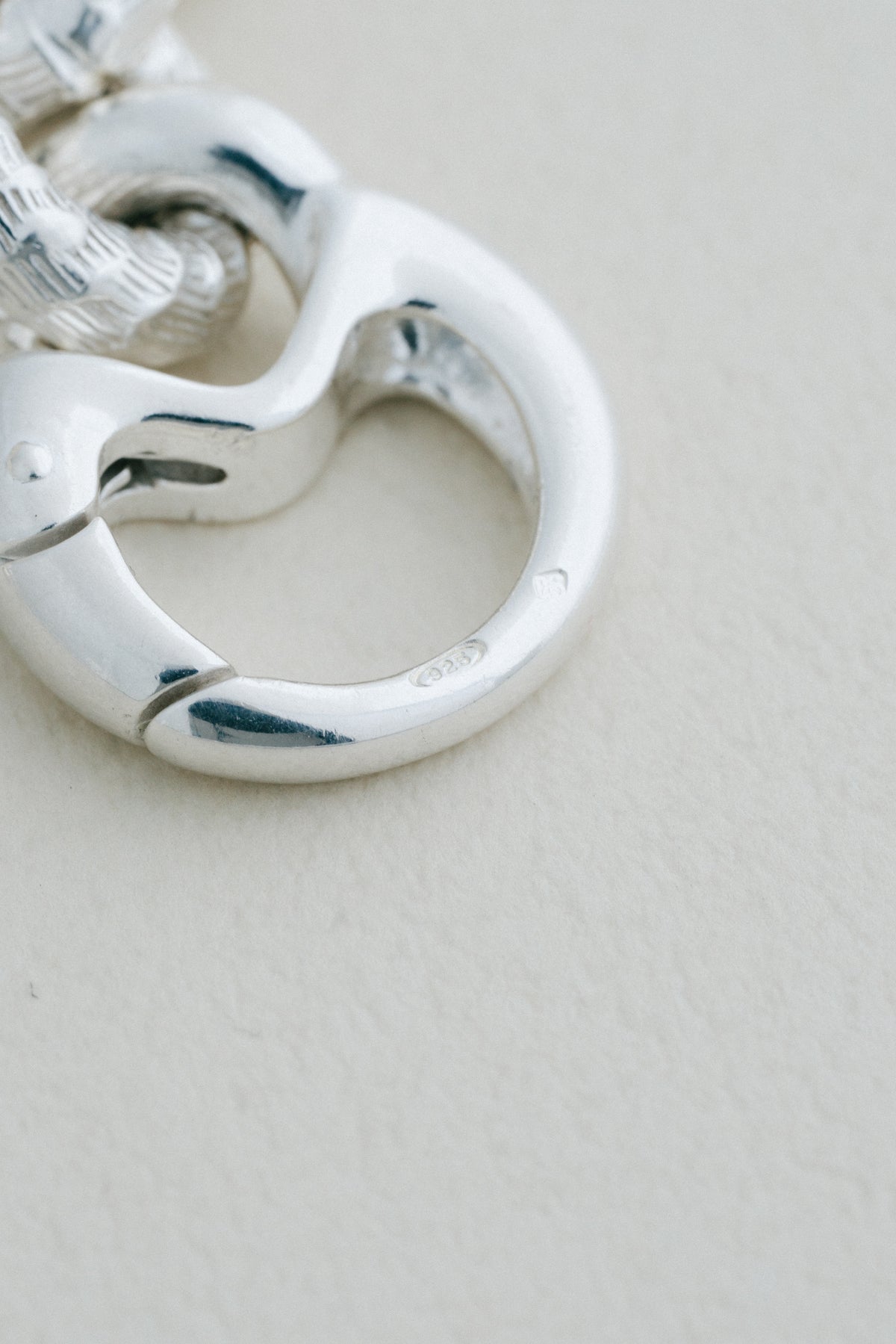 Textured Link Silver Bracelet (Portugal)