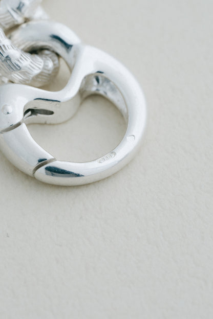 Textured Link Silver Bracelet (Portugal)