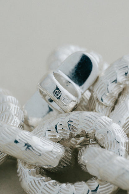 Textured Link Silver Bracelet (Portugal)