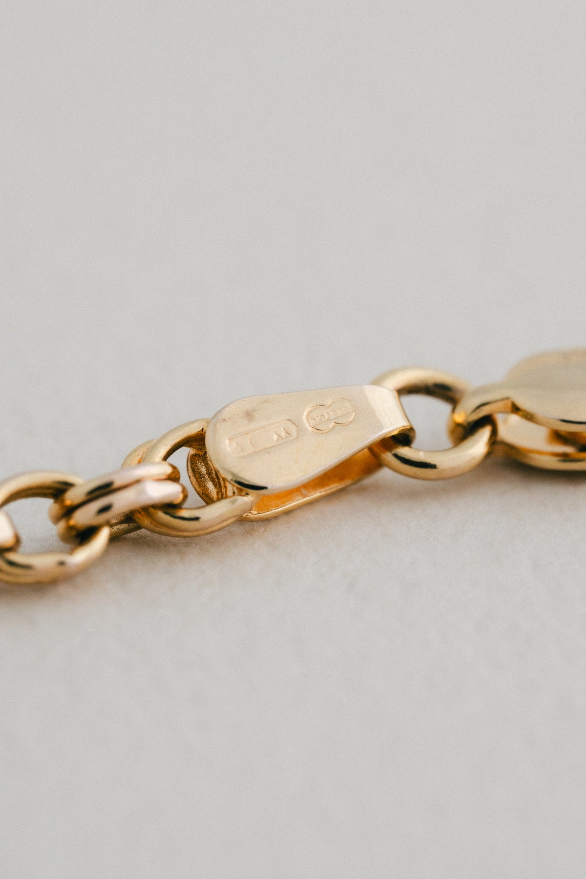 UNOAERRE｜Double Link 9ct Gold Bracelet (Italy)