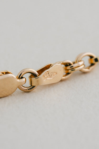 UNOAERRE｜Double Link 9ct Gold Bracelet (Italy)