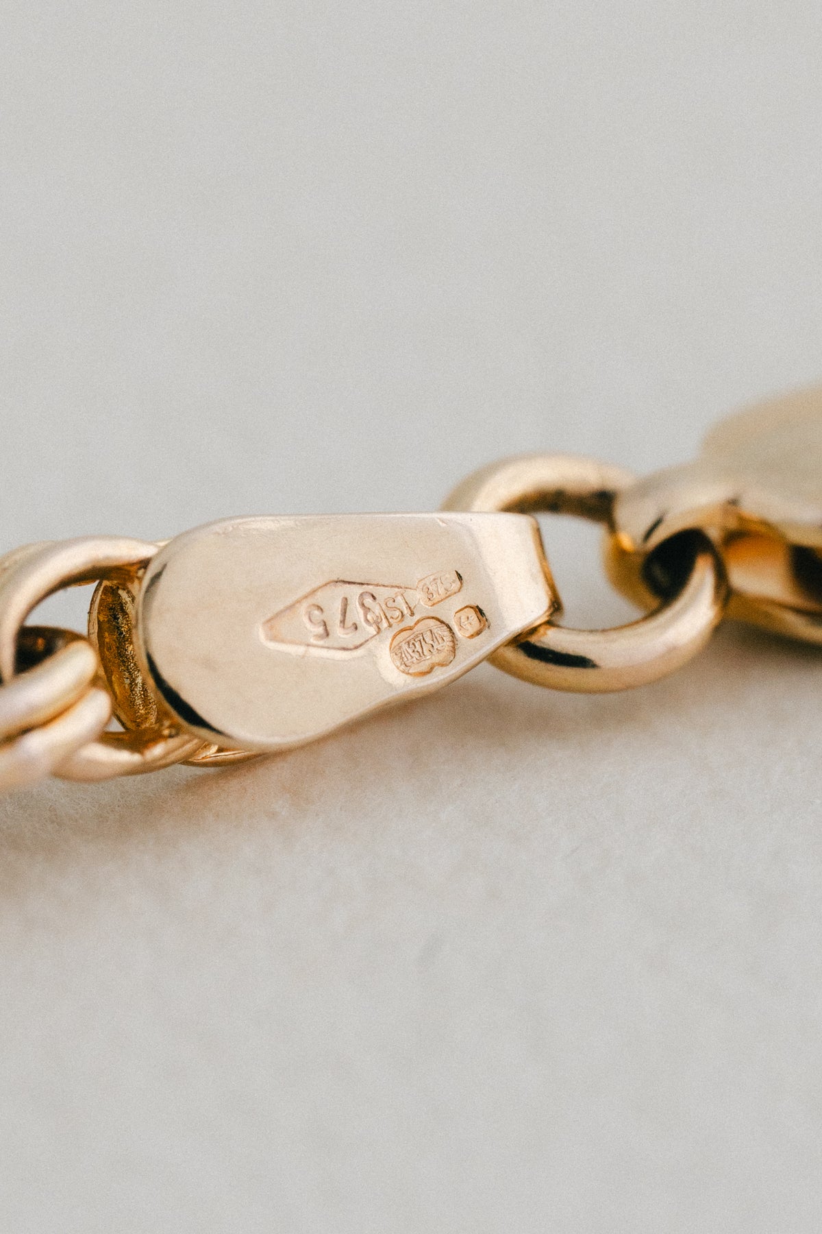UNOAERRE｜Double Link 9ct Gold Bracelet (Italy)
