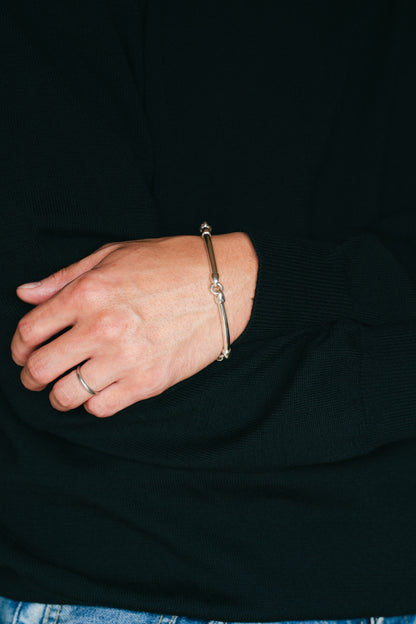 Curved Pipe Link Bracelet