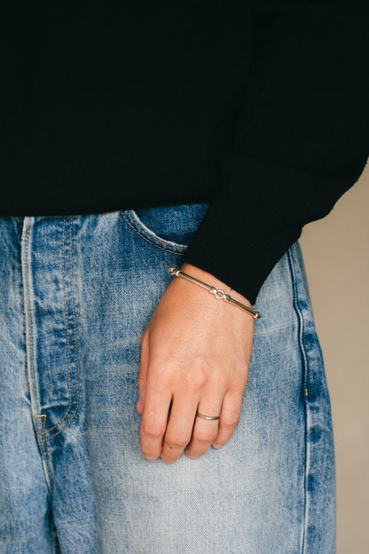 Curved Pipe Link Bracelet