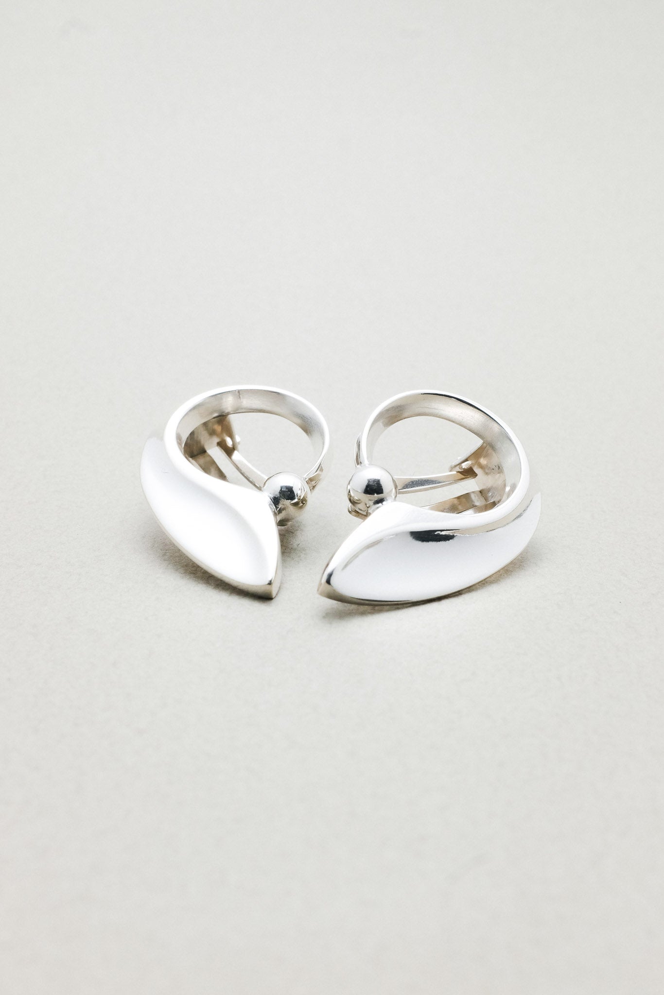 Hans Hansen | Vintage Silver Clip Earrings (Denmark)