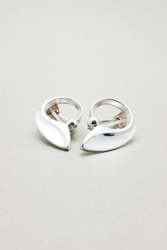 Hans Hansen | Vintage Silver Clip Earrings (Denmark)