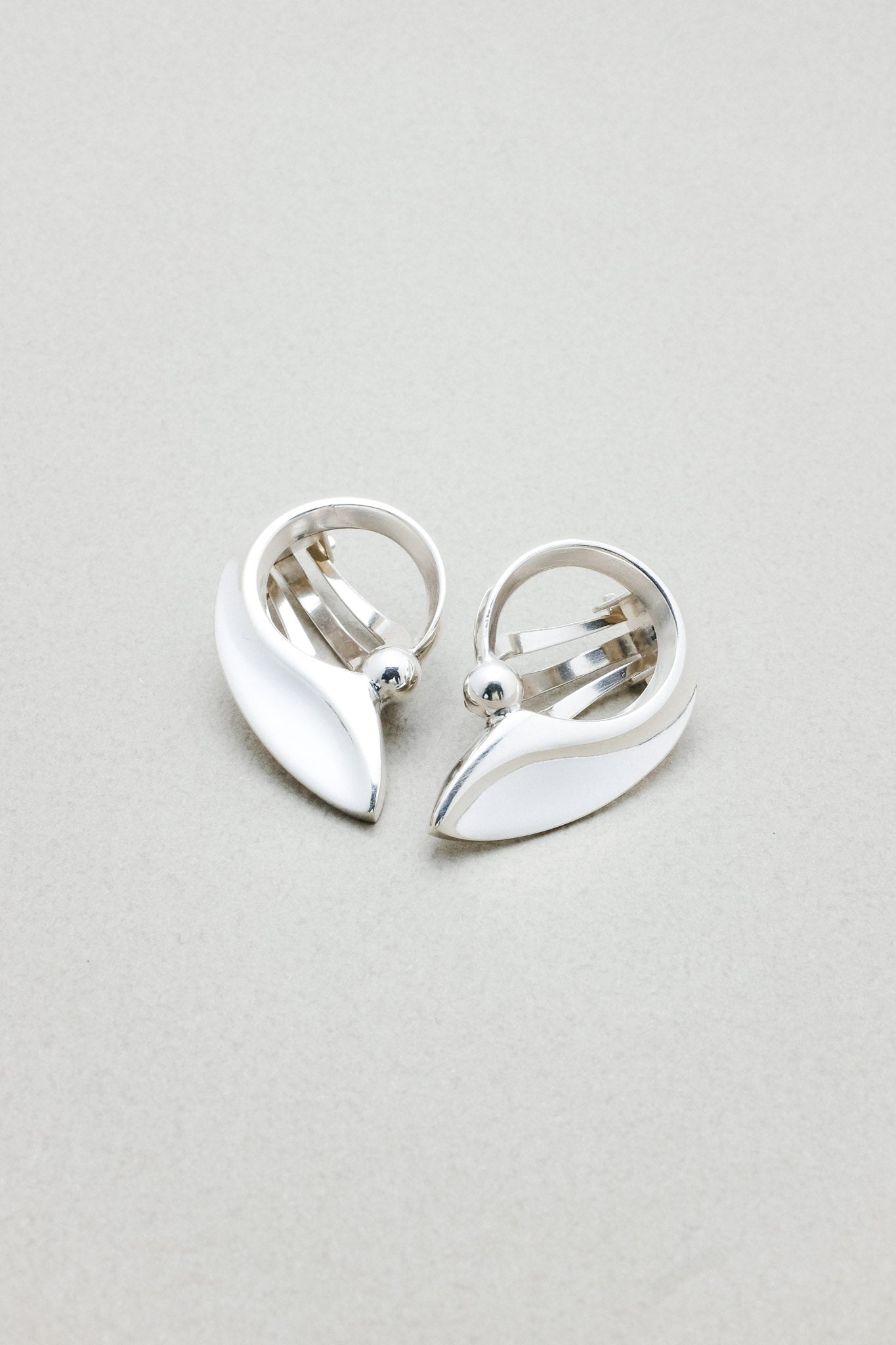 Hans Hansen | Vintage Silver Clip Earrings (Denmark)