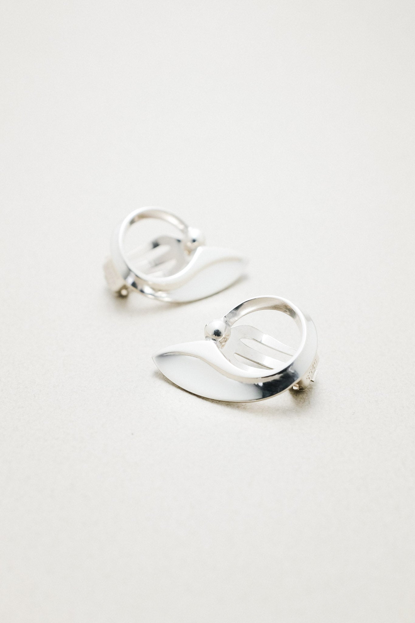 Hans Hansen | Vintage Silver Clip Earrings (Denmark)