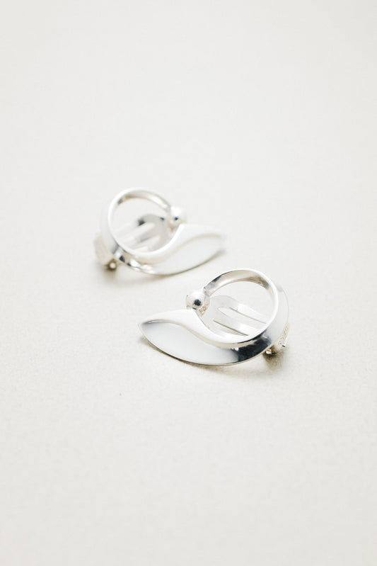 Hans Hansen | Vintage Silver Clip Earrings (Denmark)