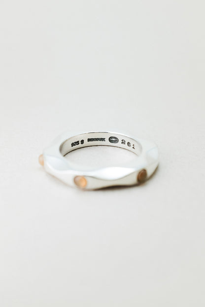 Georg Jensen｜Modernist Ring "261" Orange MoonStone (Denmark)