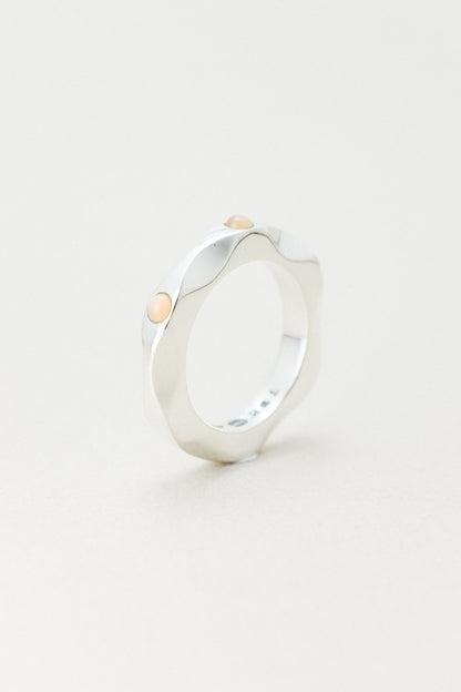 Georg Jensen｜Modernist Ring "261" Orange MoonStone (Denmark)