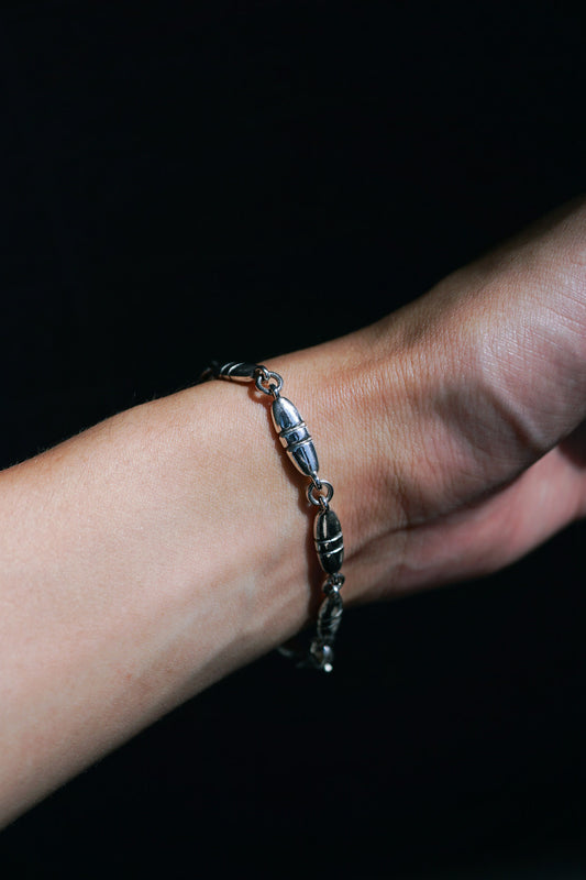 Georg Jensen 391 スターリングシルバー ブレスレット ヴィンテージ 着用イメージ 手首